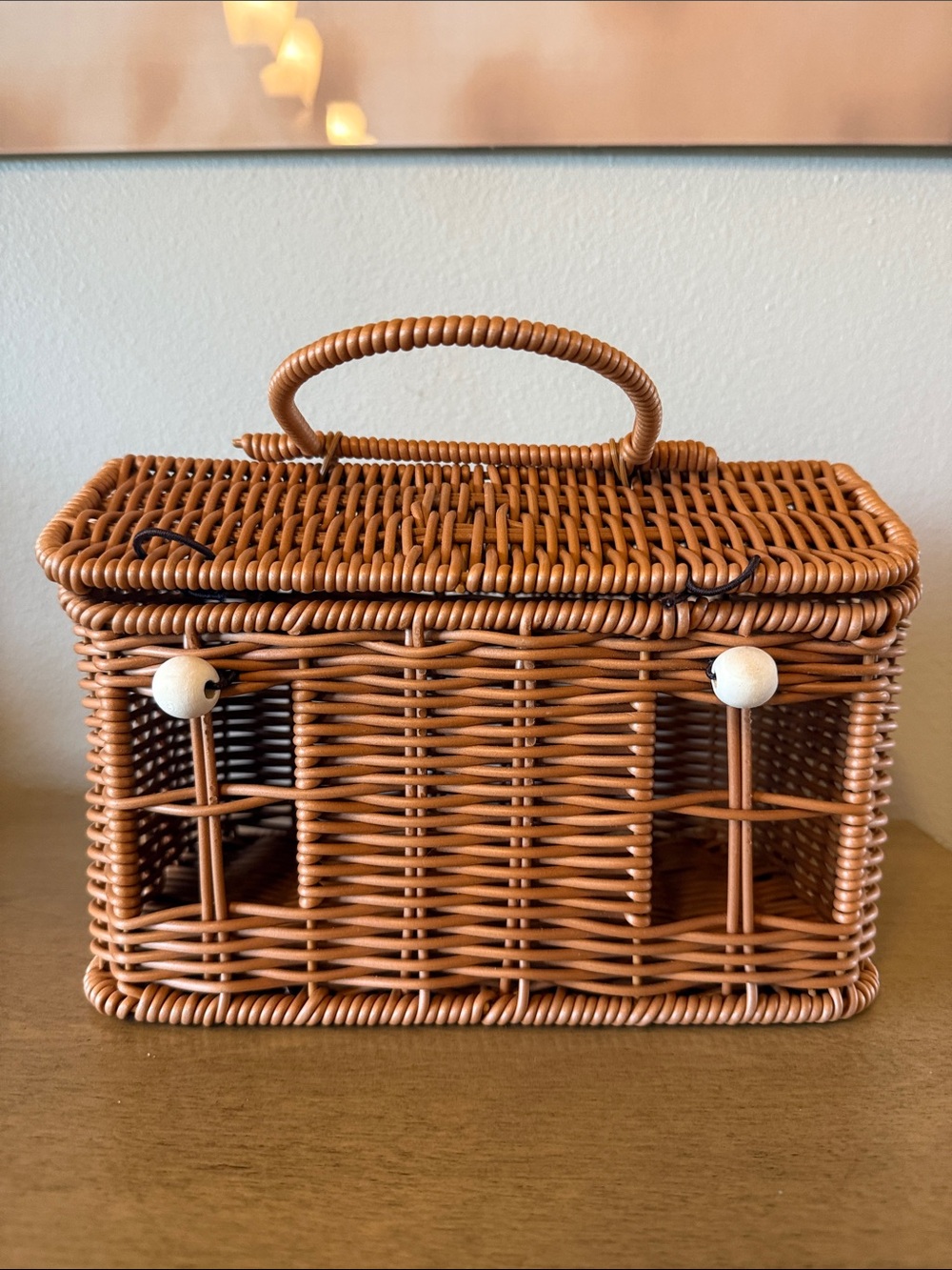 Vintage Handwoven Rattan House Bag - Cottagecore Wicker Purse